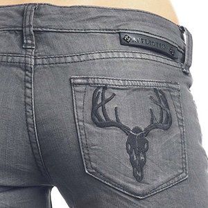 Affliction Black Premium Bianca Deerhead Rage Skinny Jeans Size 28